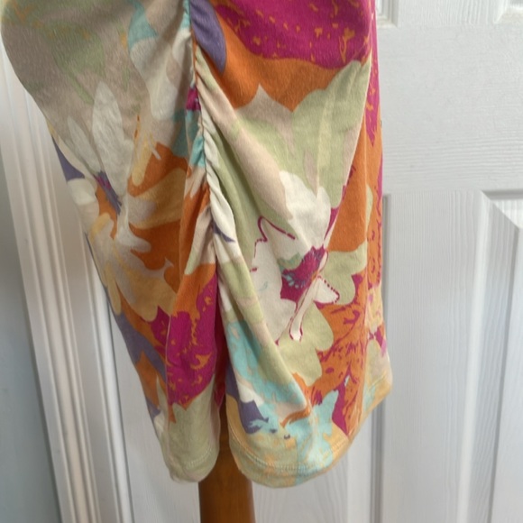 Cabi tunic tunic top floral square neck cotton stretch multicolored women size M - Picture 4 of 11